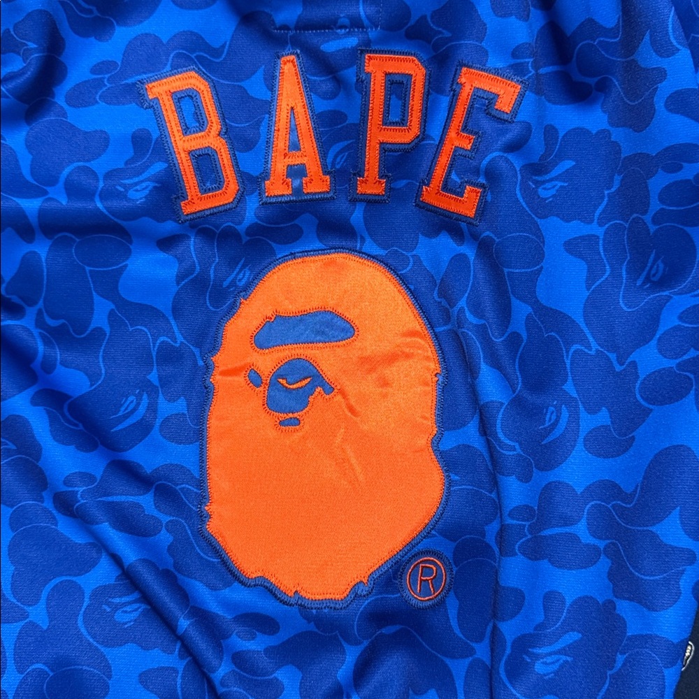 BAPE x Mitchell & Ness NY Mets 1986 Camo Track Jacket M - Picture 7 of 8
